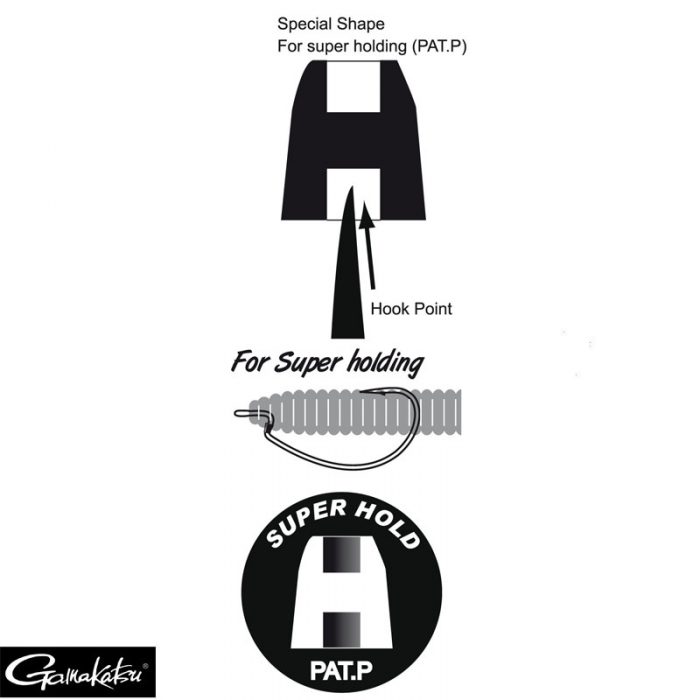 Gamakatsu Worm Offset EWG with Silicon Stopper - Afbeelding 4