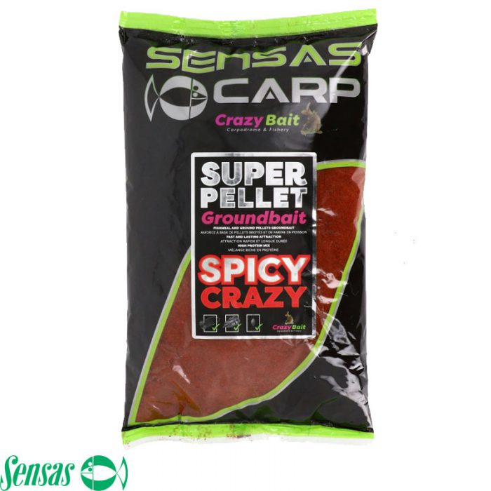 Sensas Super Pellet Groundbait Spicy Crazy 1 KG