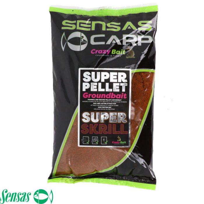 Sensas Super Pellet Groundbait Super Krill 1 KG