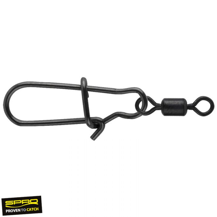 Spro Matte Black Easy Snap + Rolling Swivel