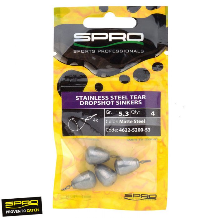 Spro Stainless Steel Tear Dropshot Sinkers