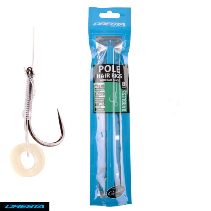 Cresta Pole Hair Rigs + Band Barbless