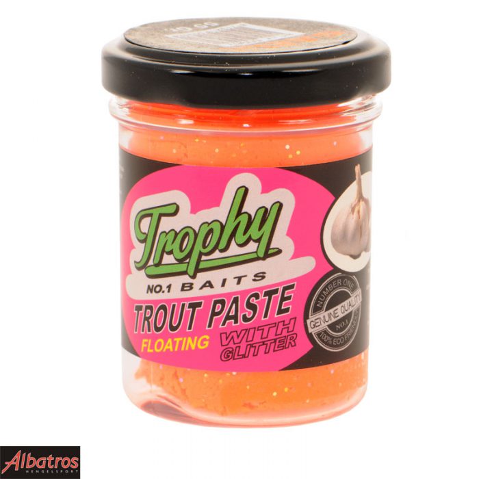 Trophy Bait Trout Paste Garlic Orange Glitter