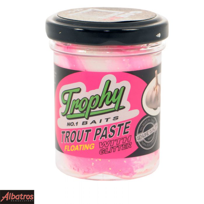 Trophy Bait Trout Paste Garlic White Pink Glitter