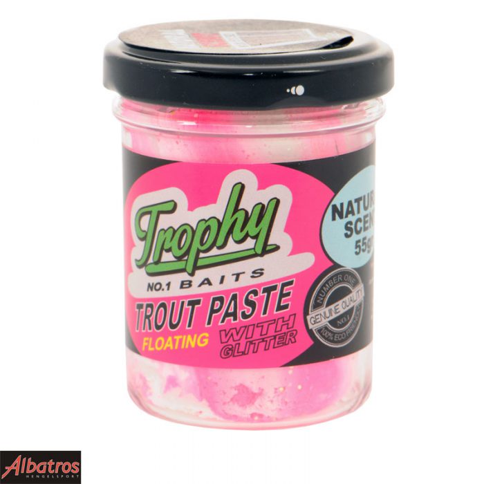 Trophy Bait Trout Paste Naturel Scent White Pink Glitter