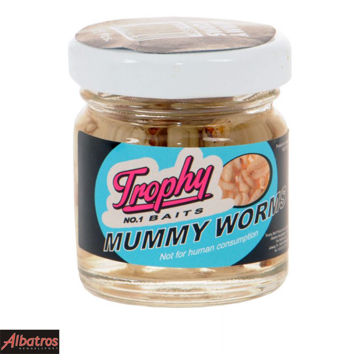 Trophy Bait Mummy Worms Naturel White