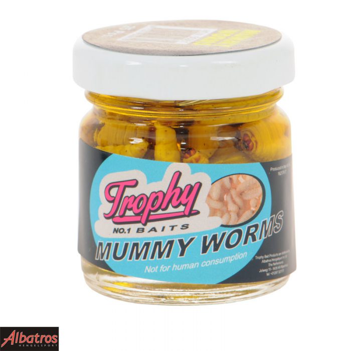 Trophy Bait Mummy Worms Naturel Yellow