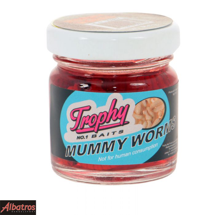 Trophy Bait Mummy Worms Naturel Red