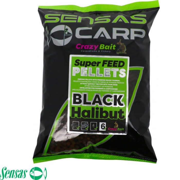 Sensas Super Feed Pellets Black Halibut