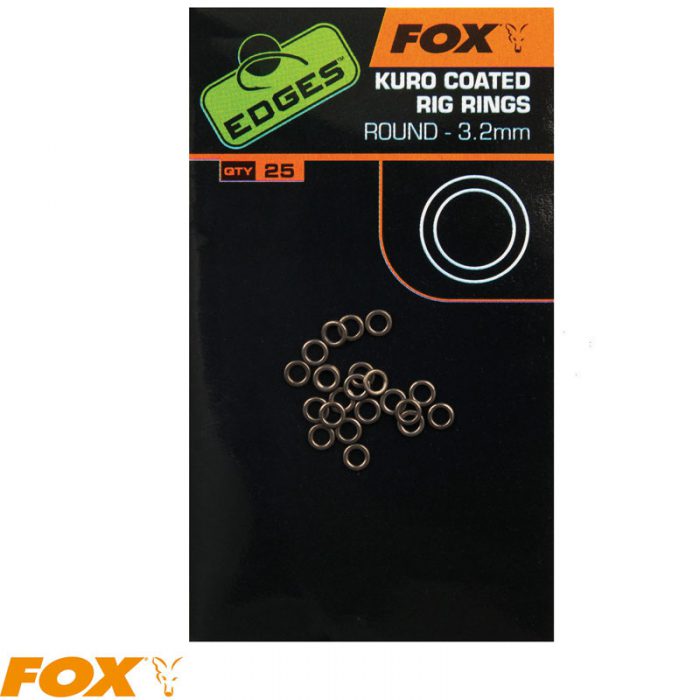 Fox EDGES™ Kuro Coated Rig Rings - 3.2mm Medium