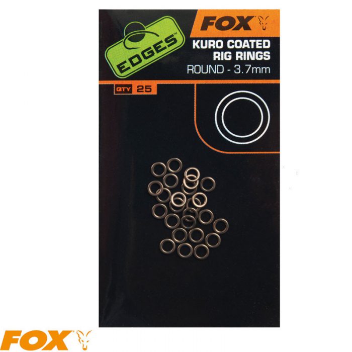Fox EDGES™ Kuro Coated Rig Rings - 3.7mm Large