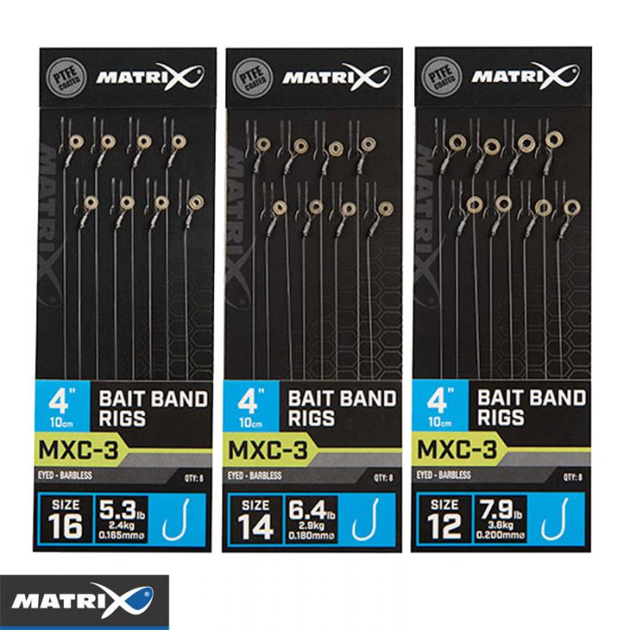 Matrix MXC-3 Barbless 10 CM Bait Band Rigs