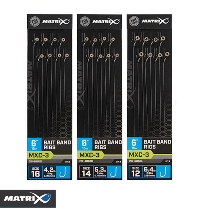 Matrix MXC-3 Barbless 15 CM Bait Band Rigs
