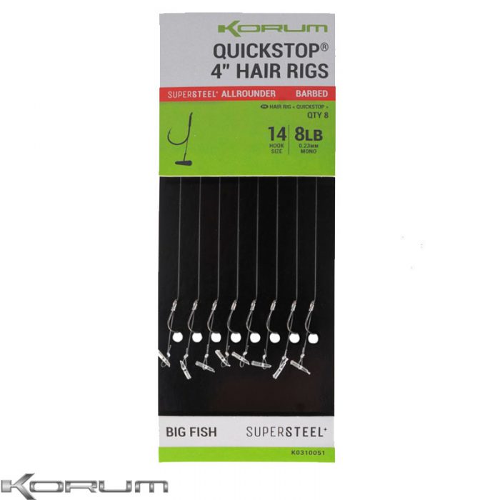 Korum Supersteel Big Fish Quickstop Barbed 4''