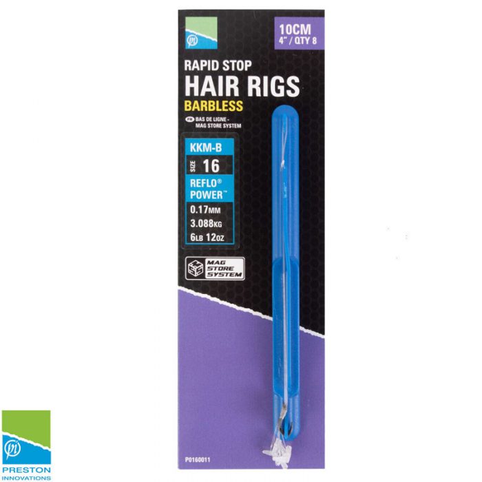 Preston KKM-B Mag Store Rapid Stop Hair Rigs 4''