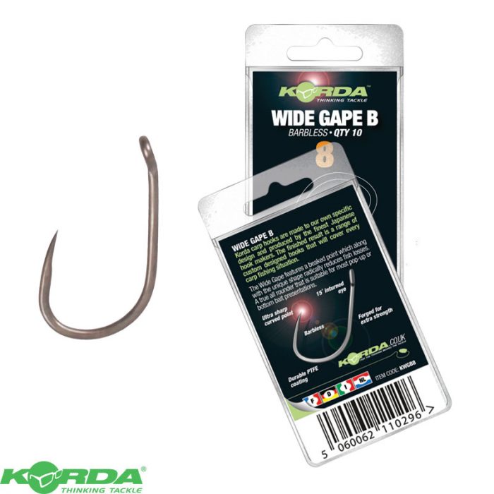 Korda Wide Gape Hook Barbless