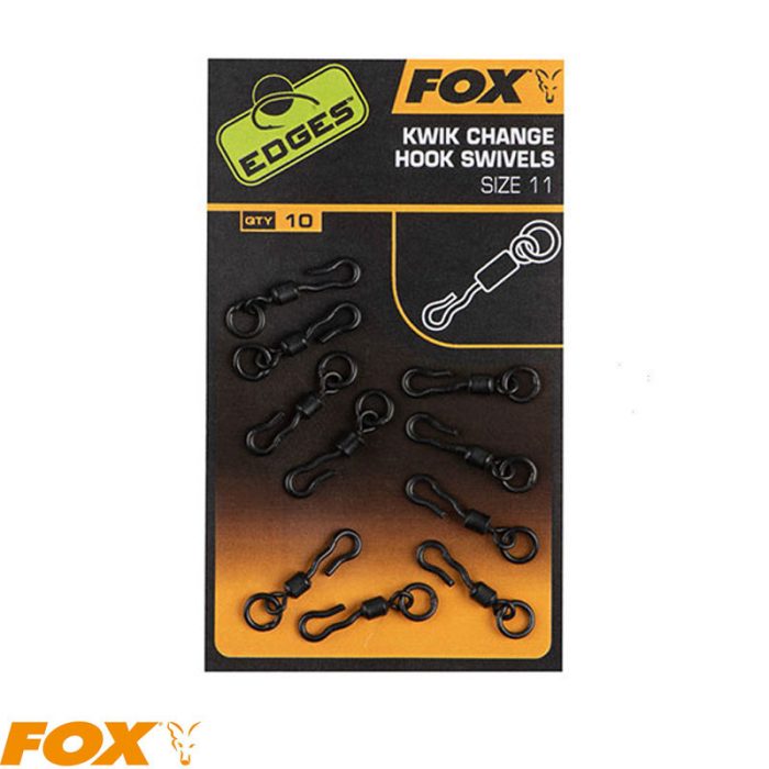 Fox Edges Kwik Change Hook Swivels Size 11 x10