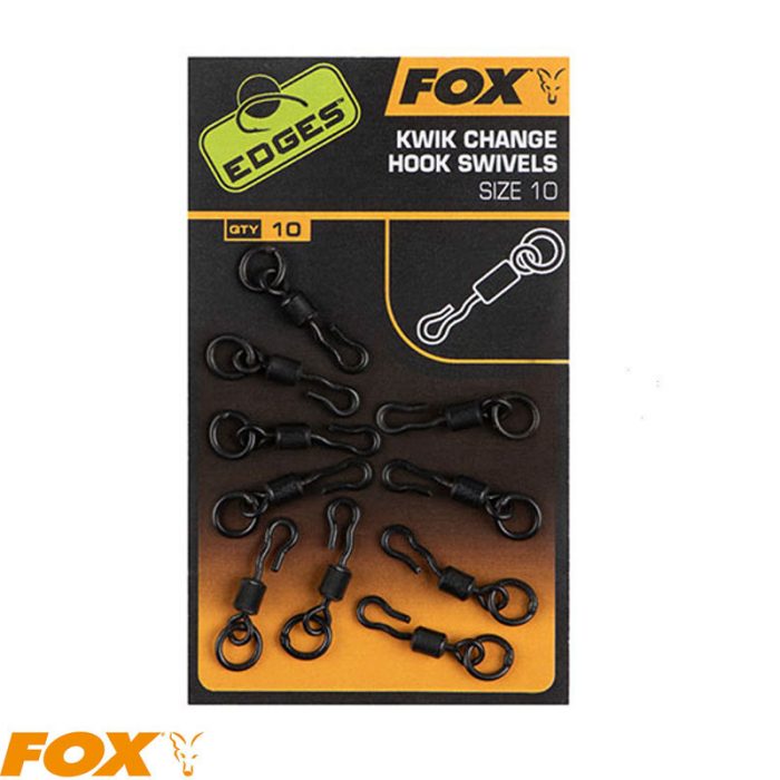 Fox Edges Kwik change hook swivels size 10 x 10
