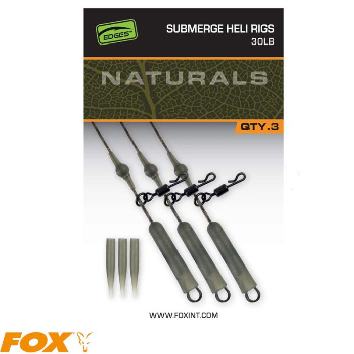 Fox Edges™ Submerge Camo Leader Heli Rigs Kwik Change
