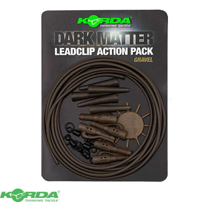 Korda Dark Matter Lead Clip Action Pack - Gravel