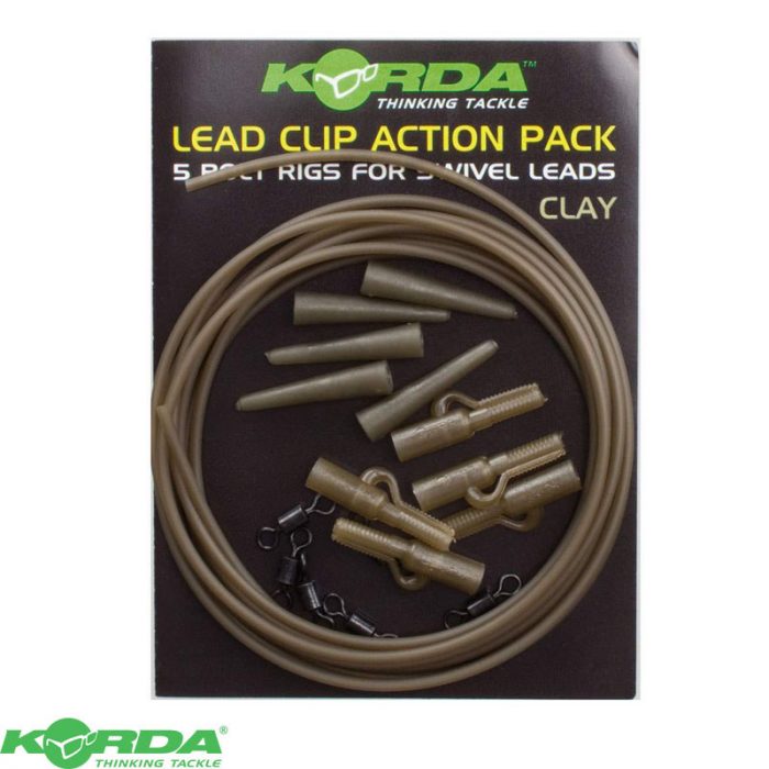 Korda Lead Clip Action Pack - clay