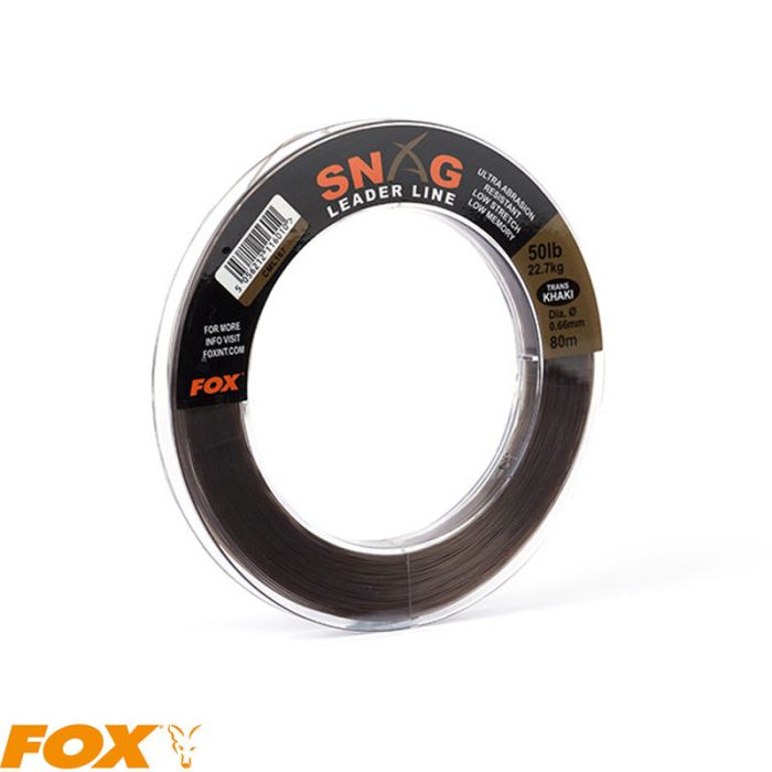 FOX SNAG LEADER 50lb (22.6kg) - 0.66mm x80m