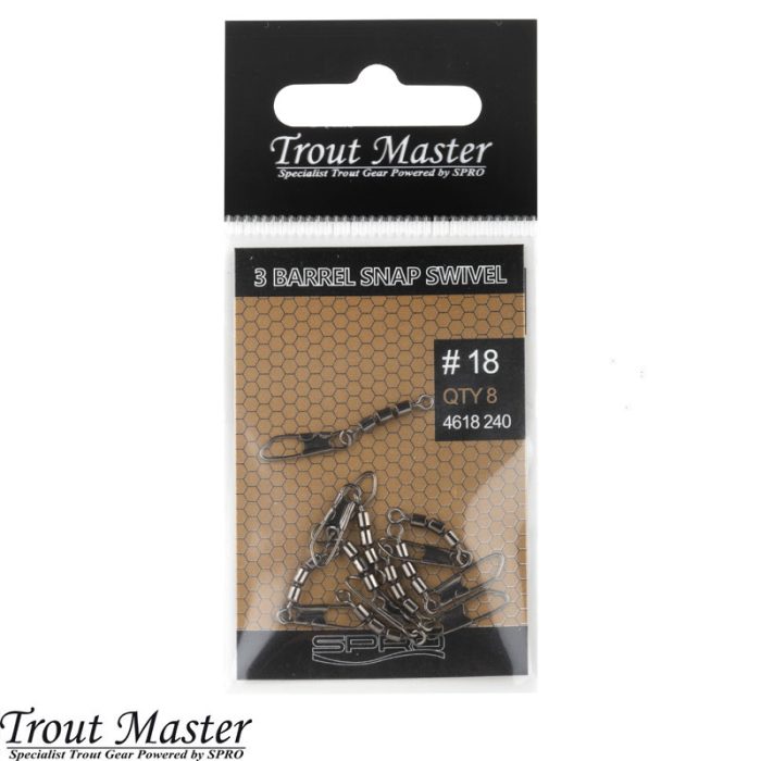 Trout Master 3-Jointed Rolling Swivel + Snap