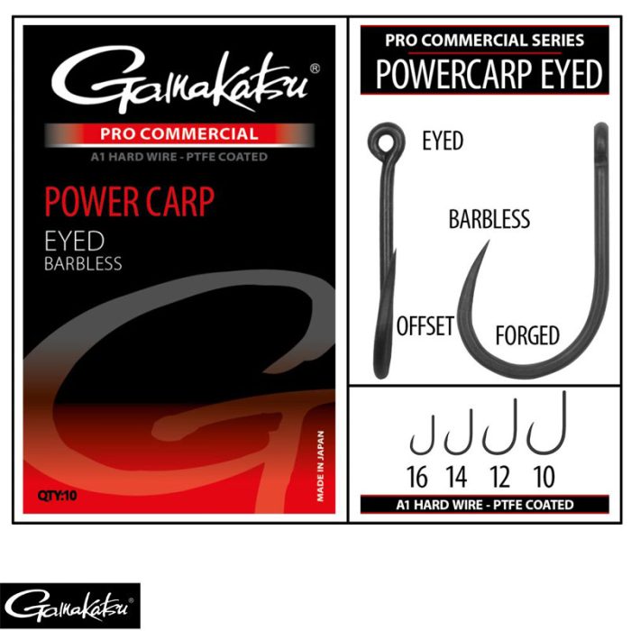 Gamakatsu PRO-C Powercarp Eyed A1 PTFE BL
