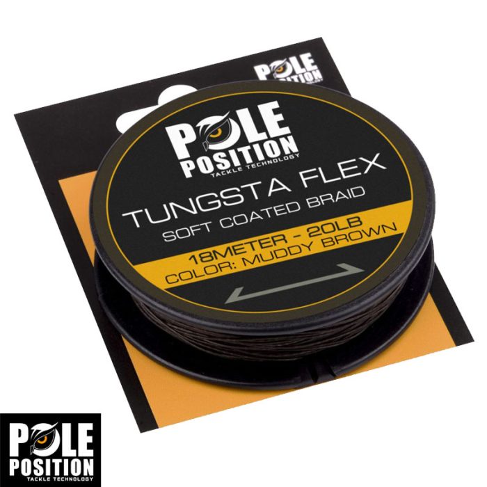 Pole Position Tungsta Flex Coated Braid Muddy Brown 20LB