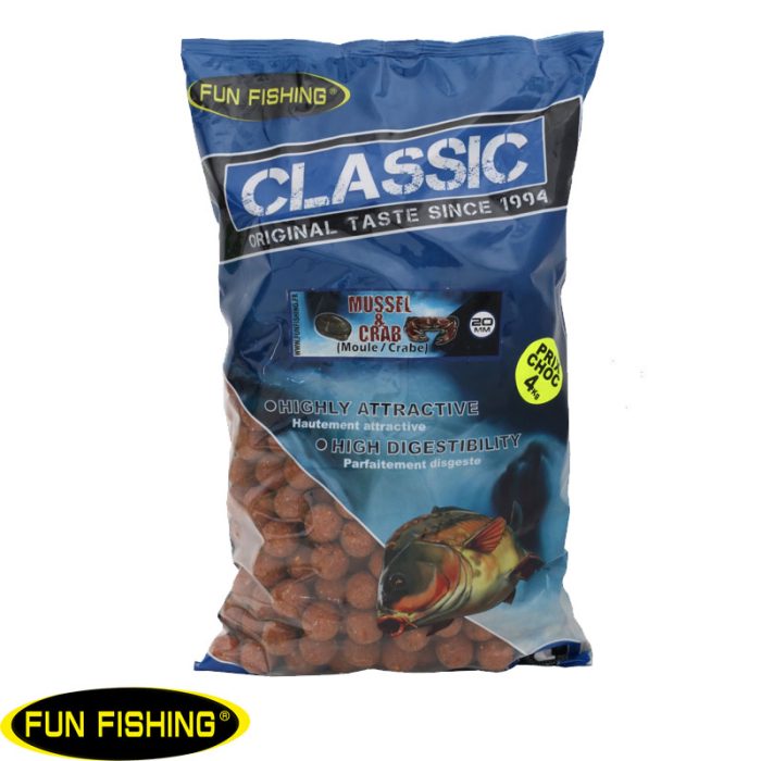 Fun Fishing Classic Boilies - Mussel Crab 4 KG 20 MM