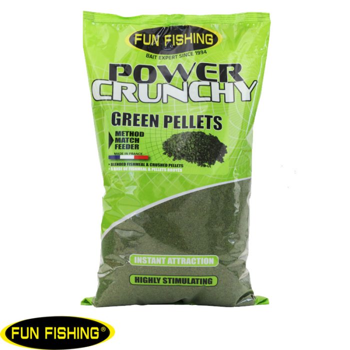Fun Fishing Power Crunchy - Green Pellet 2 KG