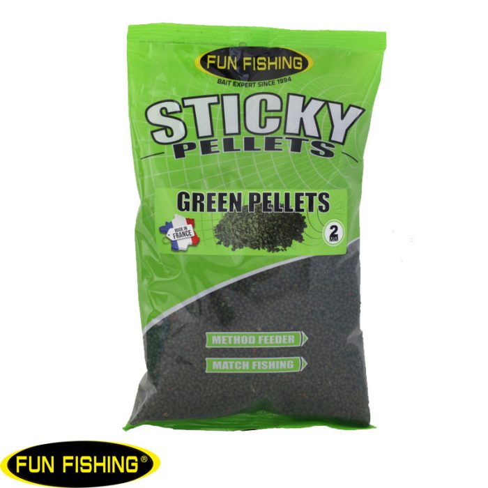 Fun Fishing Sticky Pellets - Green Pellets 2 MM