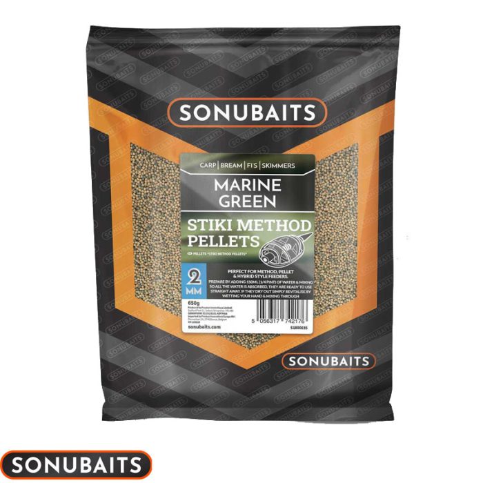 Sonubaits Marine Green Stiki Method Pellets 650 Gram