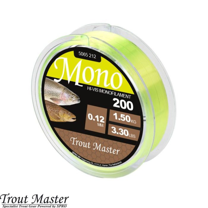 Trout Master Hi-Vis Mono Chartreuse 200 Meter