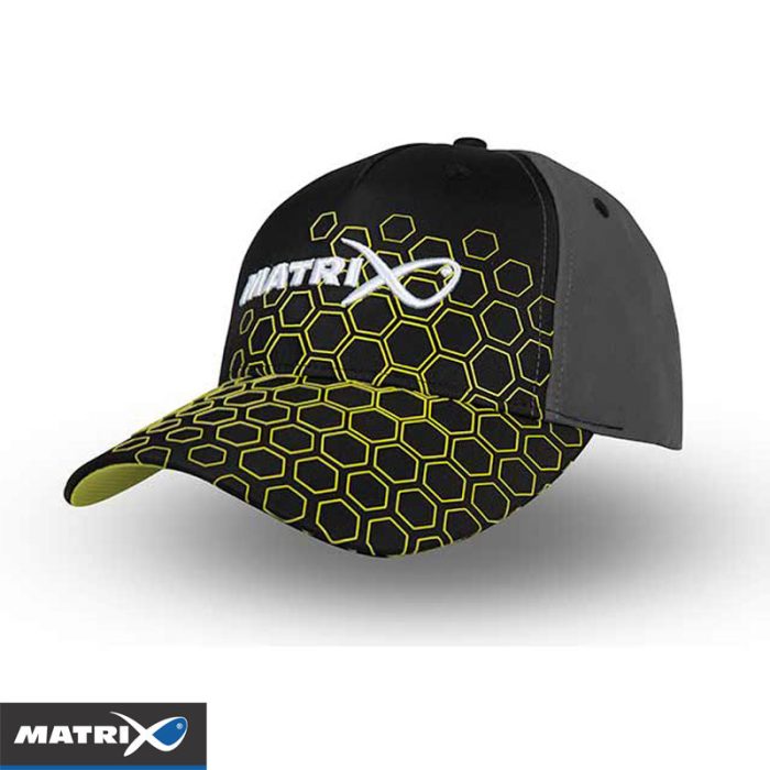 Matrix Hex Print Baseball Cap  - Black