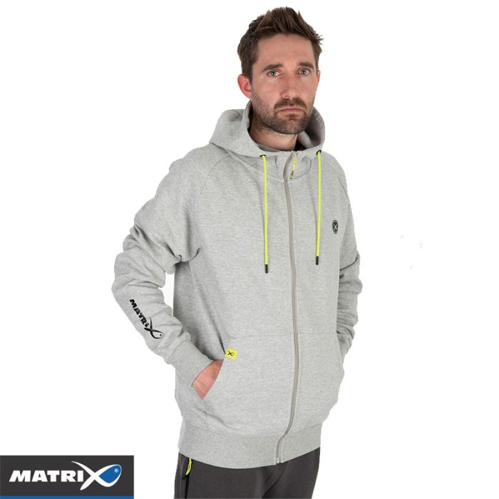 Matrix Full Zip Hoody Marl Grey/Lime (Black Edition) - XXXL