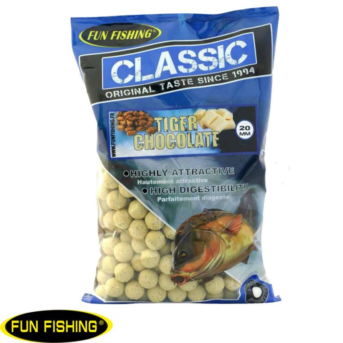 Fun Fishing Classic Boilies - Tiger Chocolate 4 KG 20 MM