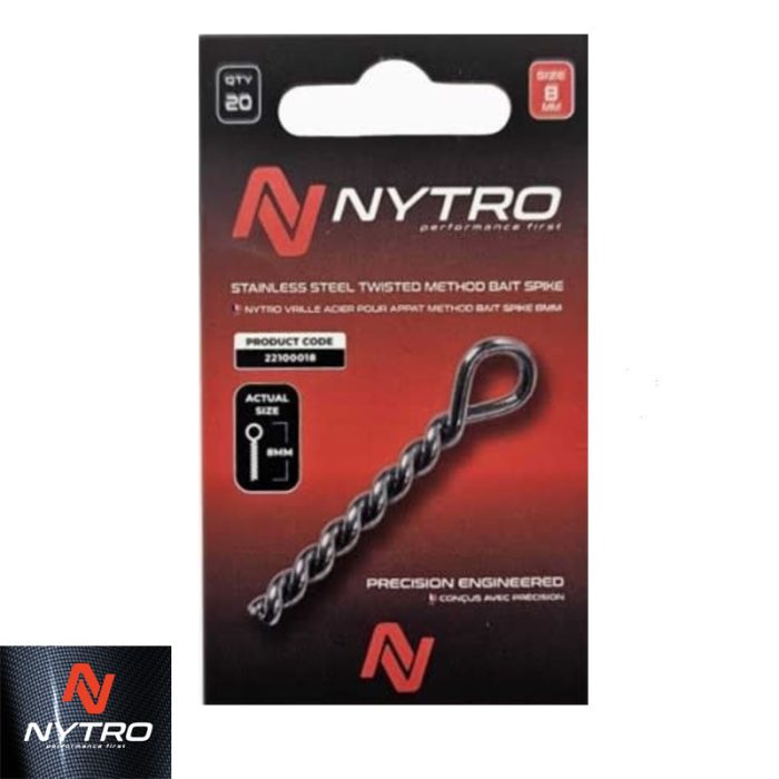 Nytro Stainless Steel Twisted Method Bait Spike 8mm