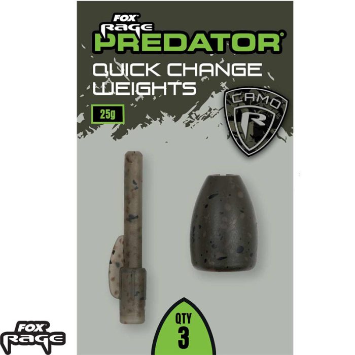 Fox Rage Predator Camo Quick Change Weights 25g x 3