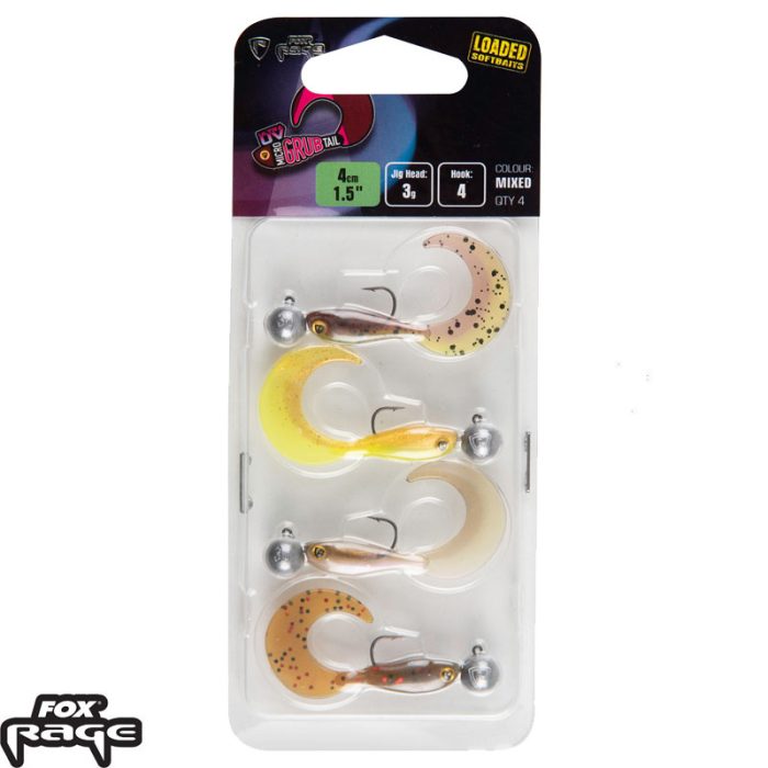 Fox Rage Micro Grub Tail Mixed UV Colour Pack LOADED