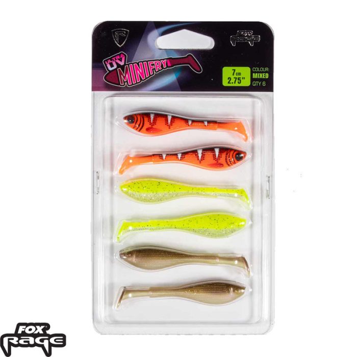 Fox Rage UV Micro Mini Fry 7cm/2.75" mixed x 6pcs