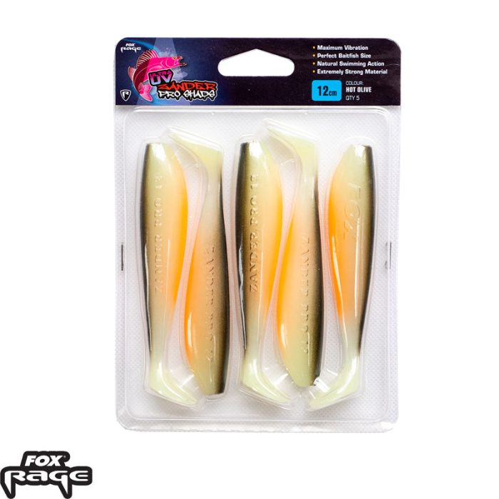 Fox Rage Ultra UV Zander Pro Shad Hot Olive 10cm