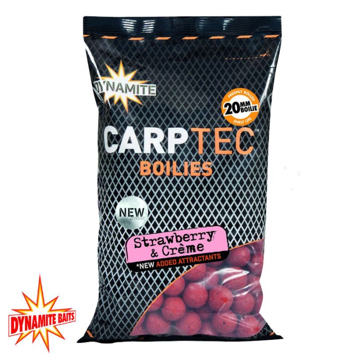 Dynamite Baits Carptec Boilies Strawberry & Creme - Afbeelding 2