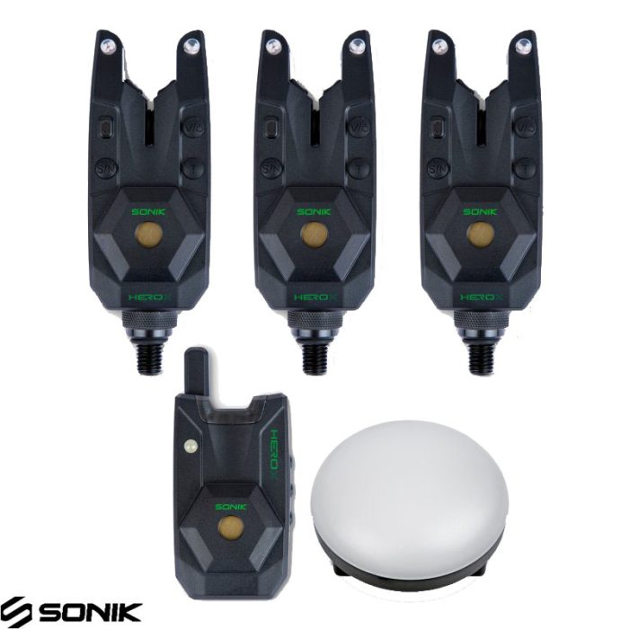 Sonik Herox Bite Alarm Set 3 +1 + Bivvy Lamp