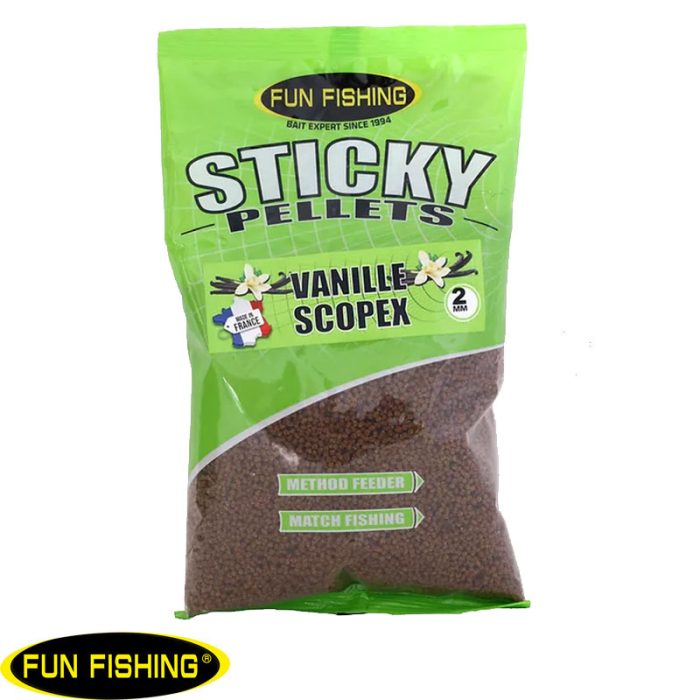 Fun Fishing Sticky Pellets Vanille & Scopex 2 MM