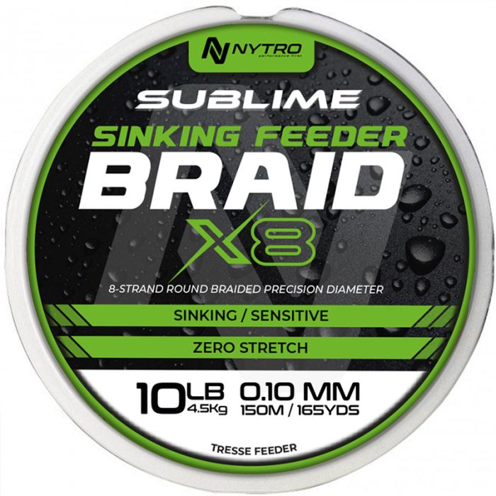 Nytro Sublome X8 Sinking Feeder Braid 150 Meter - Afbeelding 2