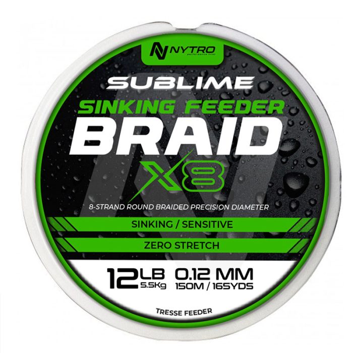 Nytro Sublome X8 Sinking Feeder Braid 150 Meter