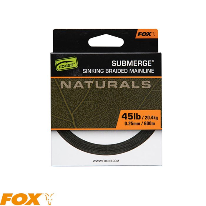 Fox Submerge Naturels Braided x 300m 0.25mm 45lb/20.4kg