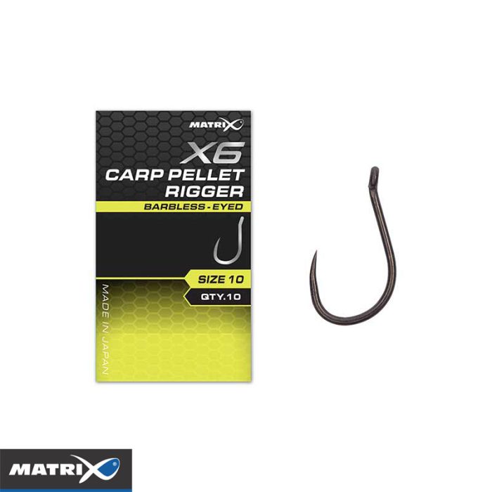 Matrix X6 Carp Pellet Rigger Barbless - Eyed