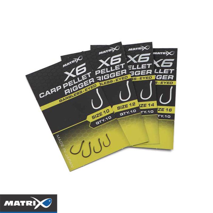 Matrix X6 Carp Pellet Rigger Barbless - Eyed - Afbeelding 3